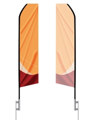 16 Ft. Econo Feather Flag - Fast Track 24 bow, bow flags, feather flags, flying flags, flying, banner blades, blade flags, 