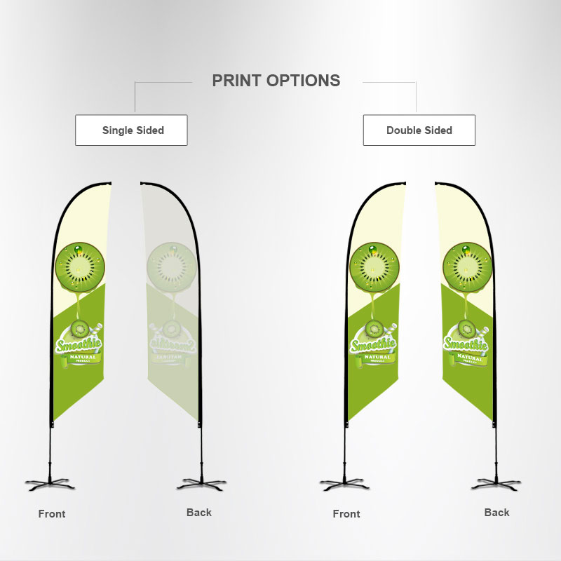 Custom Angled Flag - Standard | Custom Advertising Flags | Vivid Tables