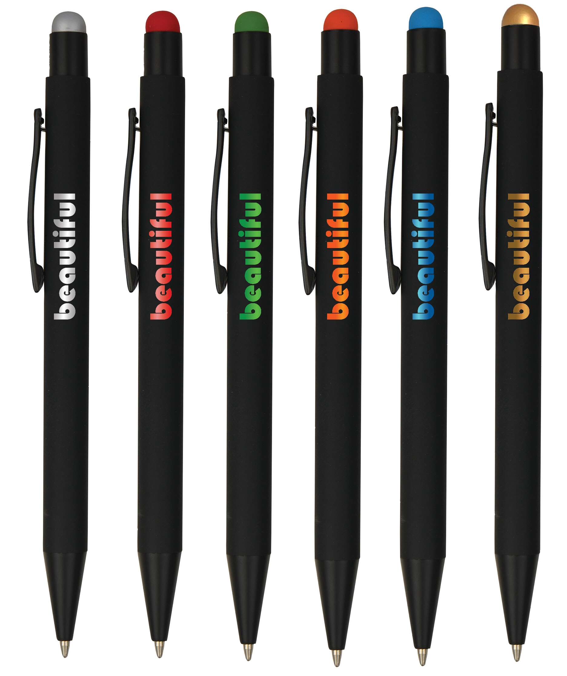 Color Reveal Soft Touch Metal Pen pen, writing pen, laser engraved