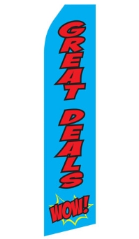 Great Deals WOW! Econo Stock Flag With Hardware - 16 Ft. econostock, feather, blade, swooper