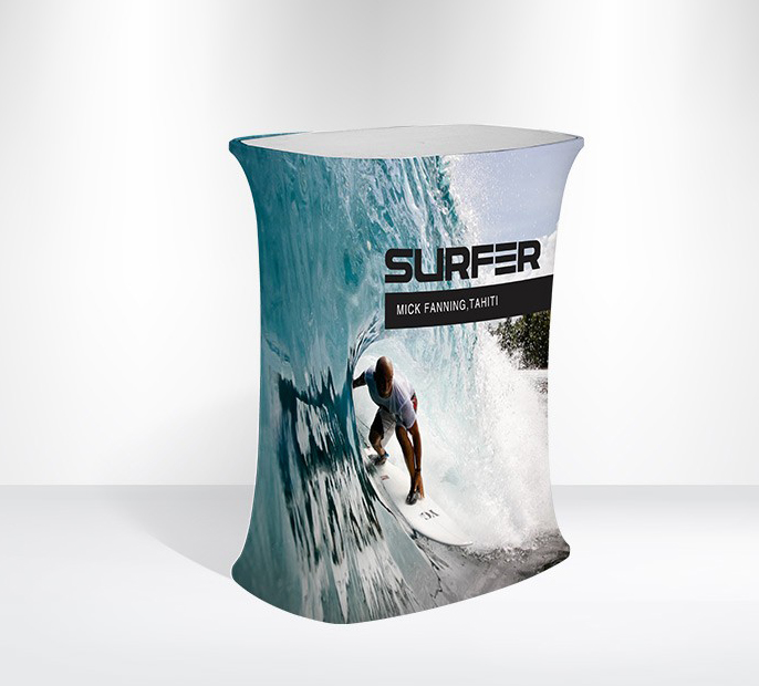 Custom Rectangular Podium Display | Trade Show Products | Vivid Tables