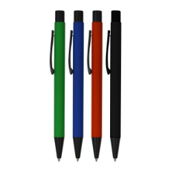 Soft Touch Click Action Metal Pen pen, writing pen, laser engraved