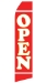 Red Open Econo Stock Flag With Hardware - 16 Ft. - BE-09