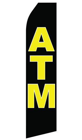ATM Econo Stock Flag With Hardware - 16 Ft. econostock, feather, blade, swooper