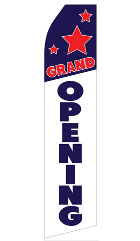 Grand Opening Econo Stock Flag With Hardware - 16 Ft. econostock, feather, blade, swooper
