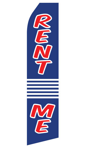 Rent Me Econo Stock Flag With Hardware - 16 Ft. econostock, feather, blade, swooper