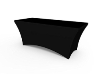 Black Fitted Stretch Table Cover tablecloth, blank tablecloths